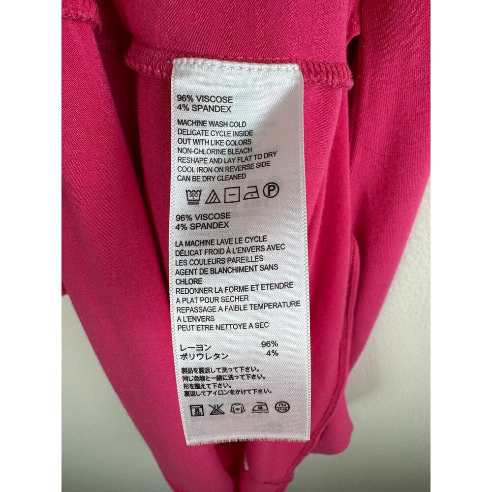 Tommy Bahama Tambour Faux Wrap Jersey Dress Bright Pink Medium - Picture 10 of 12